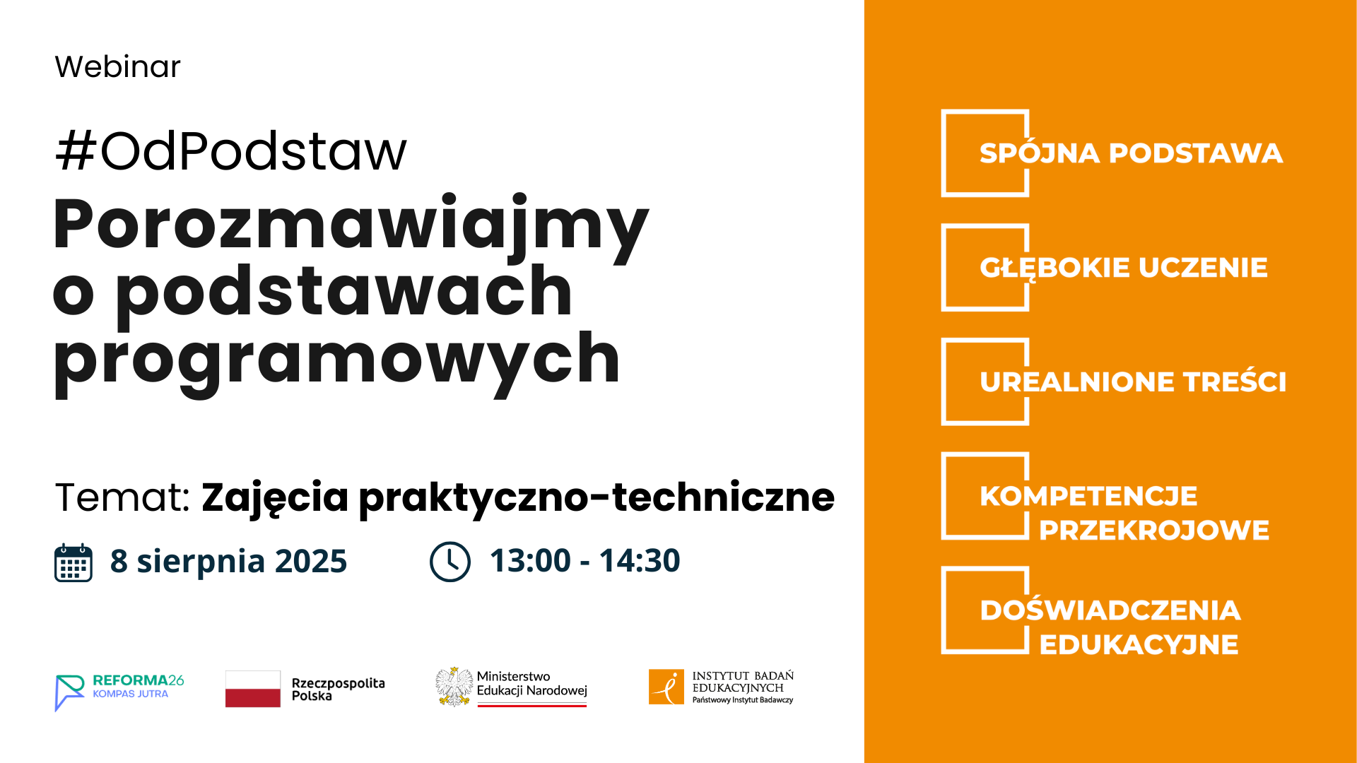 #OdPodstaw – porozmawiajmy o podstawach programowych - zajęcia praktyczno-techniczne